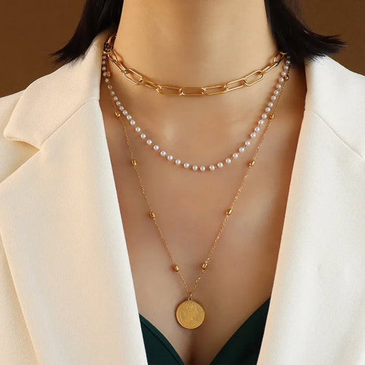 The Tri-Layered Harmony Necklace