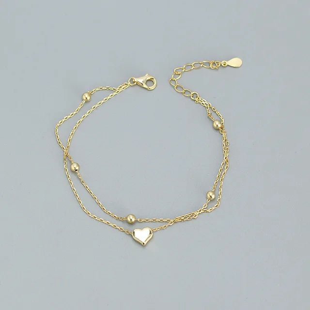 The Double-Layer Heart Bracelet