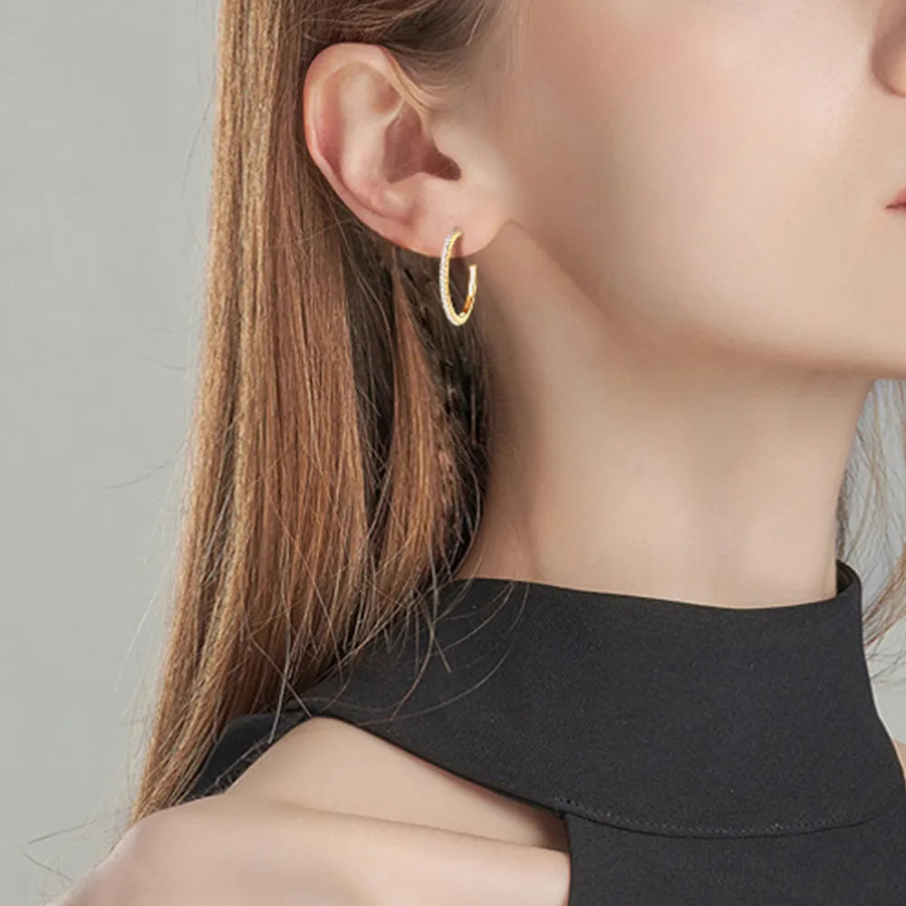 The Radiant Moissanite C-Hoop Earrings