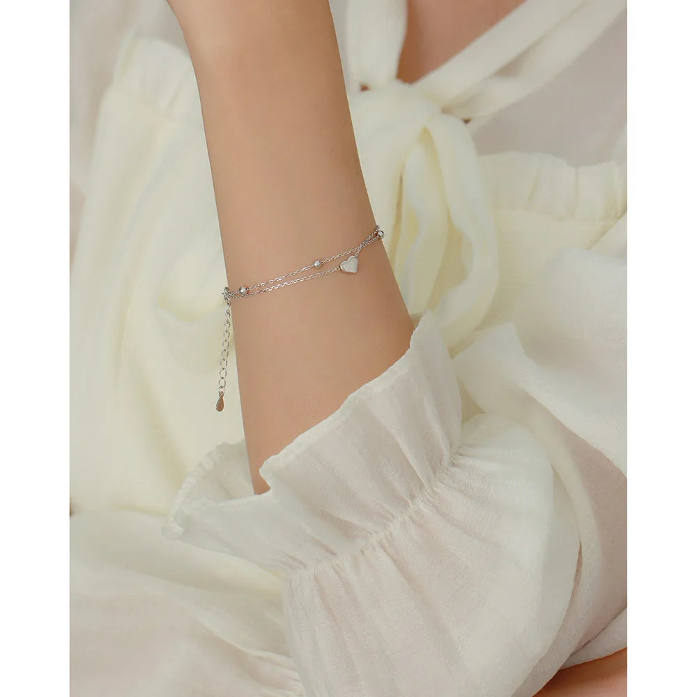 The Double-Layer Heart Bracelet