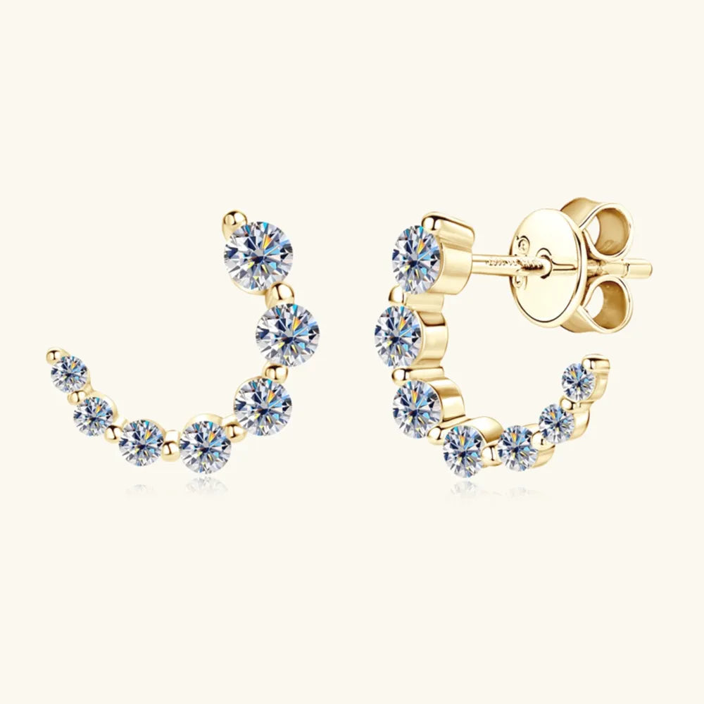 The Celestial Arc Moissanite Studs