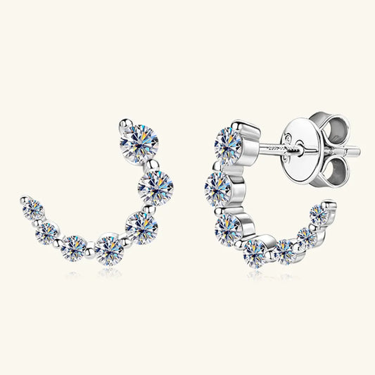 The Celestial Arc Moissanite Studs