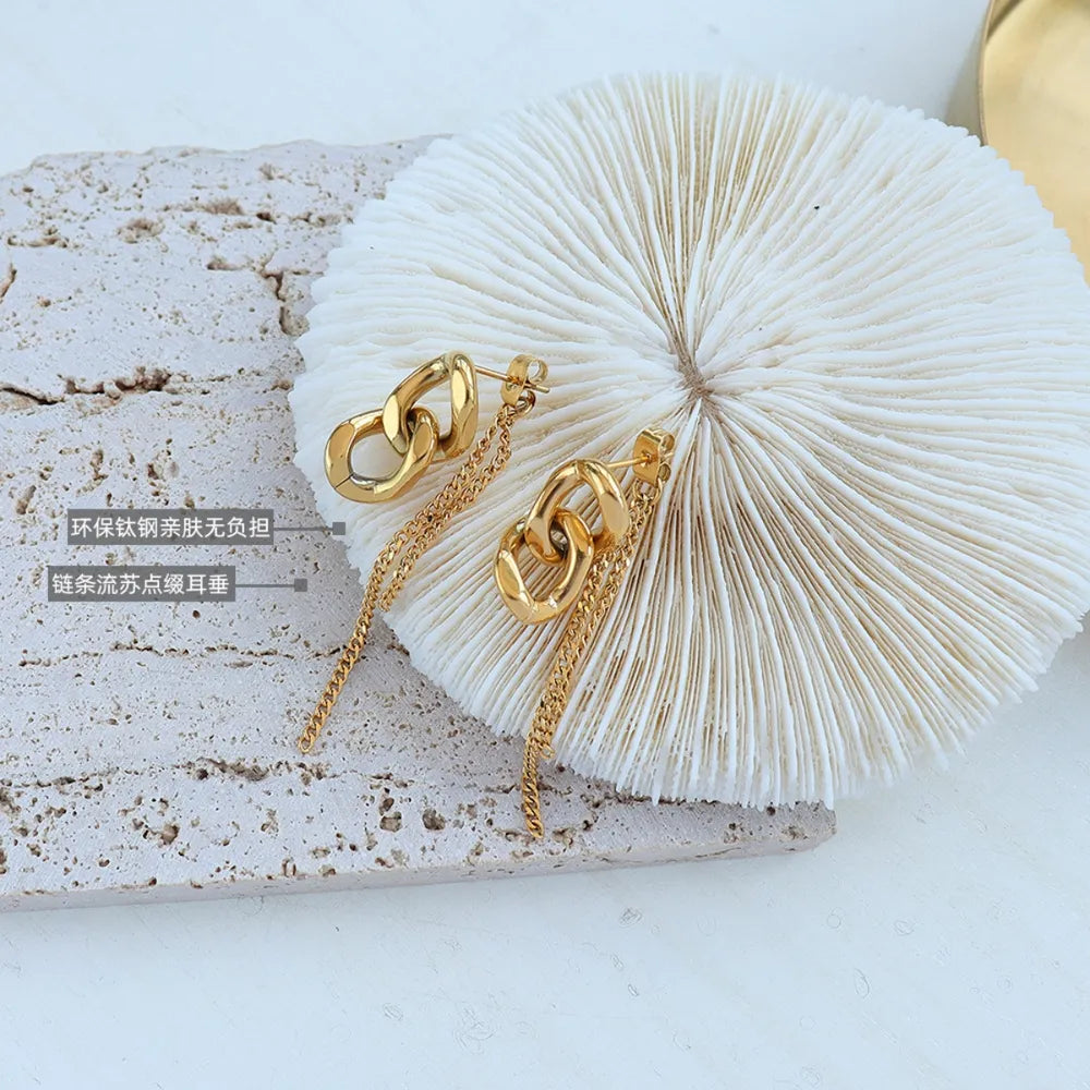 The Interlink Chain Earrings