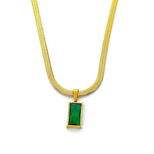 The Emerald Blade Necklace
