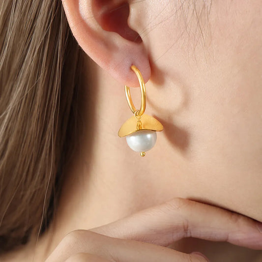 The Gilded Petal Dangle Earrings