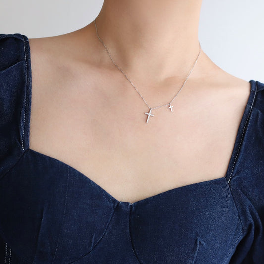 The Dual Cross Pendant Necklace
