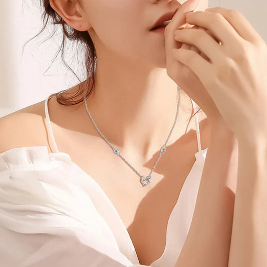 The Interlocking Heart Moissanite Necklace