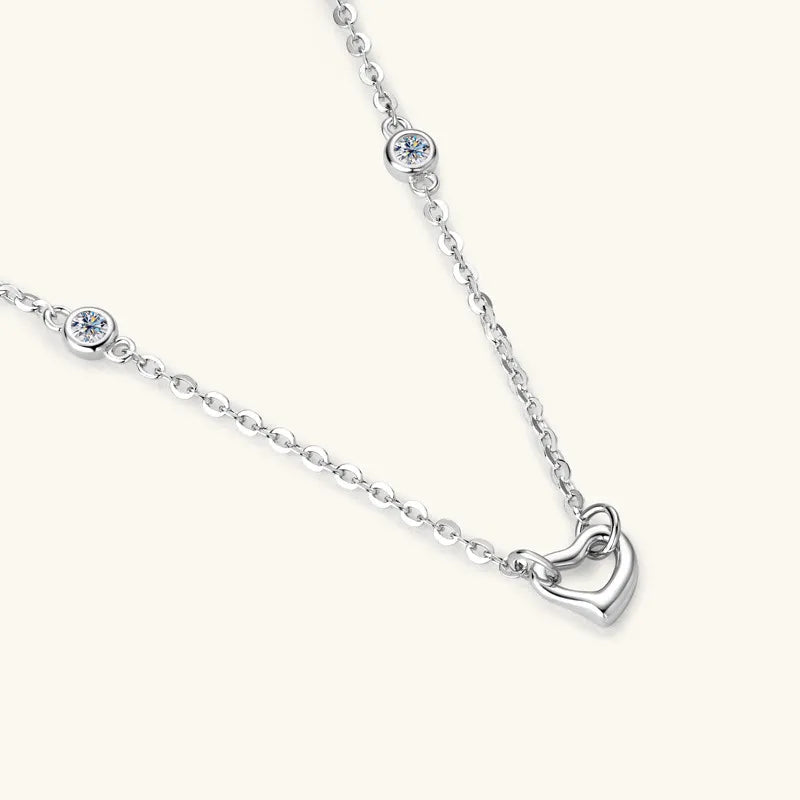 The Interlocking Heart Moissanite Necklace