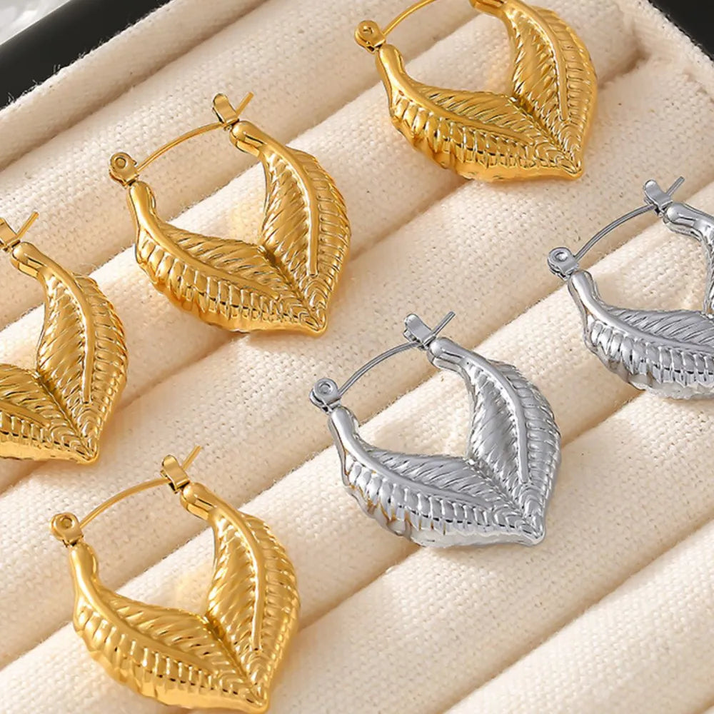The Aurea Leaf Hoops