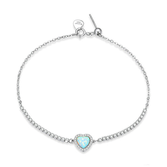 The Opal Heart Chain Bracelet