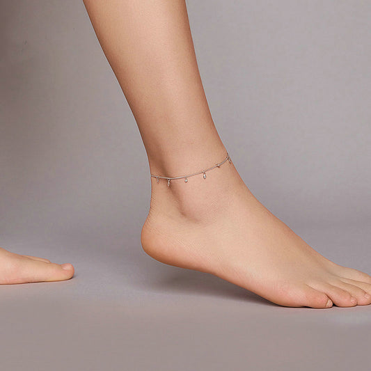 The Glimmering Dewdrop Anklet