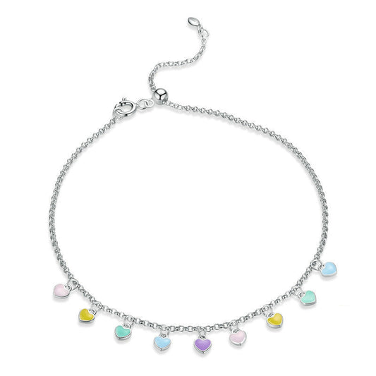 The Rainbow Heart Anklet
