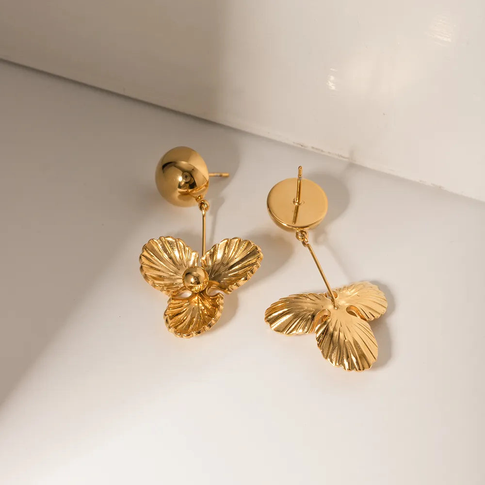 The Gilded Petal Dangle Earrings