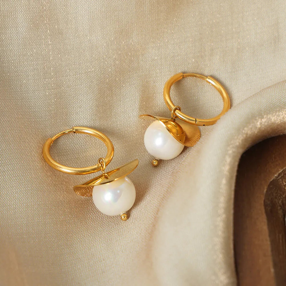 The Gilded Petal Dangle Earrings