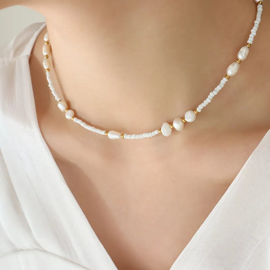 The Celeste Pearl & Stone Necklace