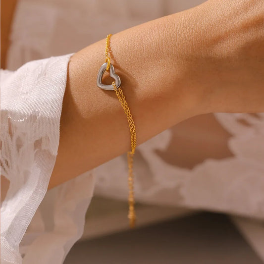 The Duet Heart Bracelet