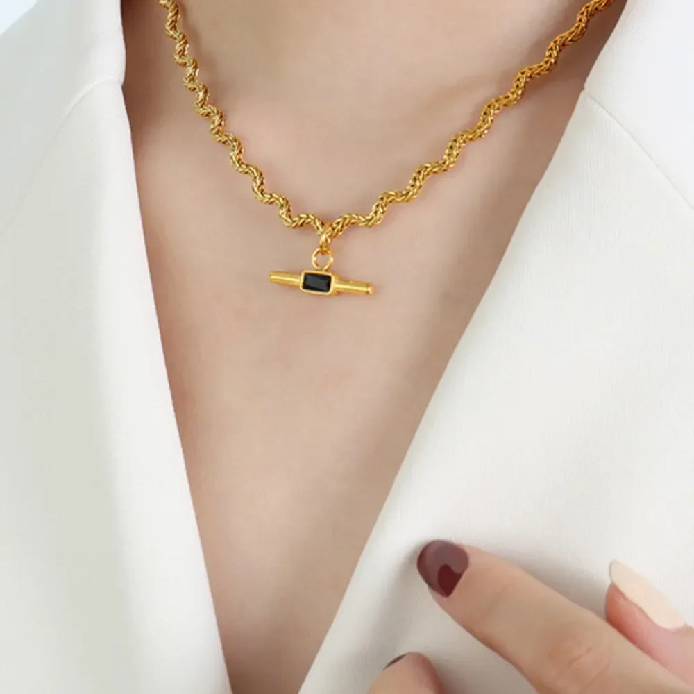 The Emerald Bar Necklace