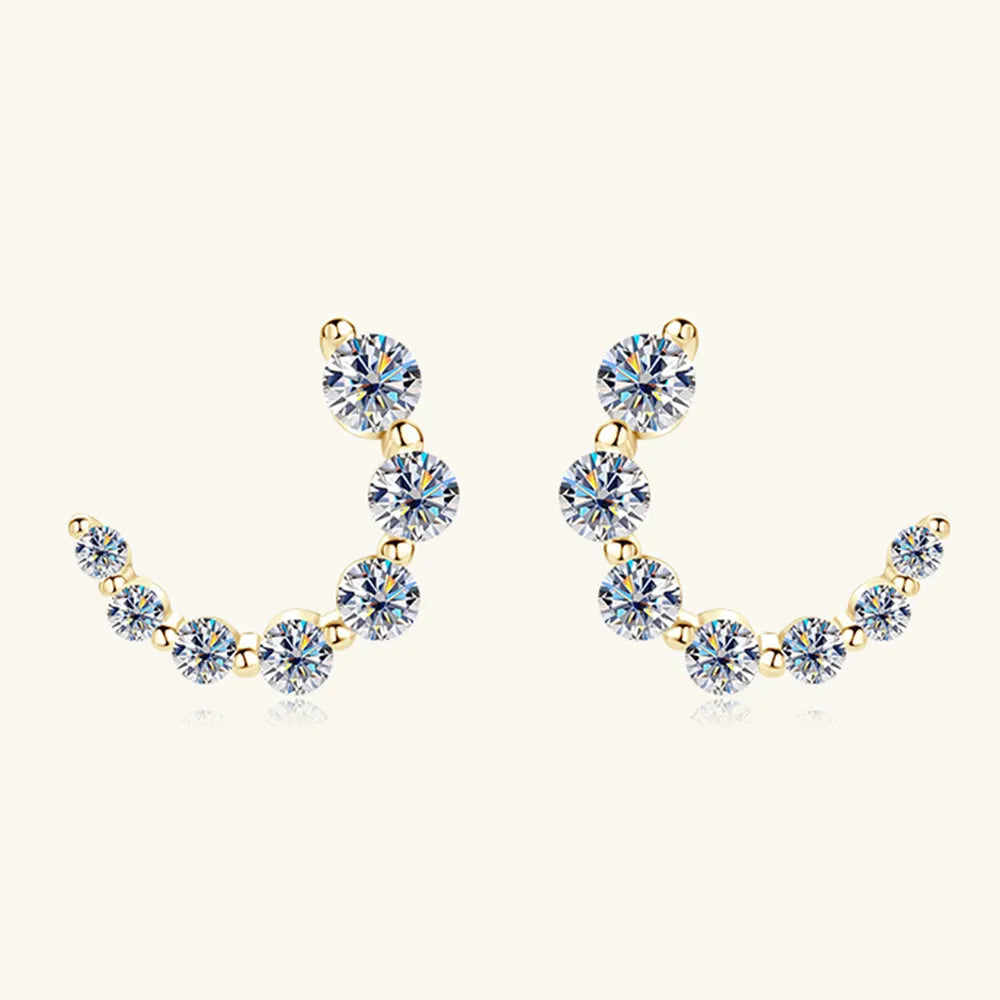 The Celestial Arc Moissanite Studs