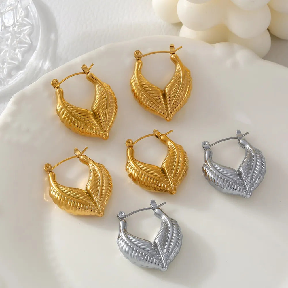 The Aurea Leaf Hoops