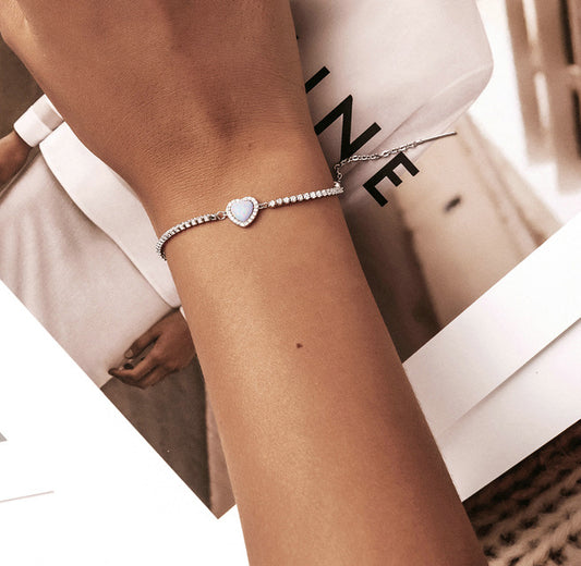 The Opal Heart Chain Bracelet