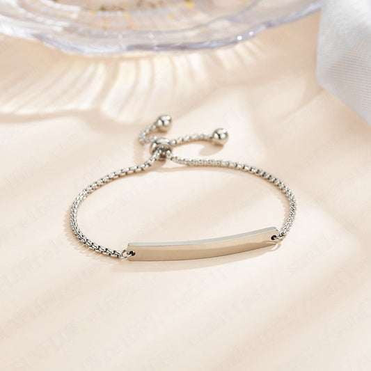 The Three-Tone Engravable Bar Bracelet