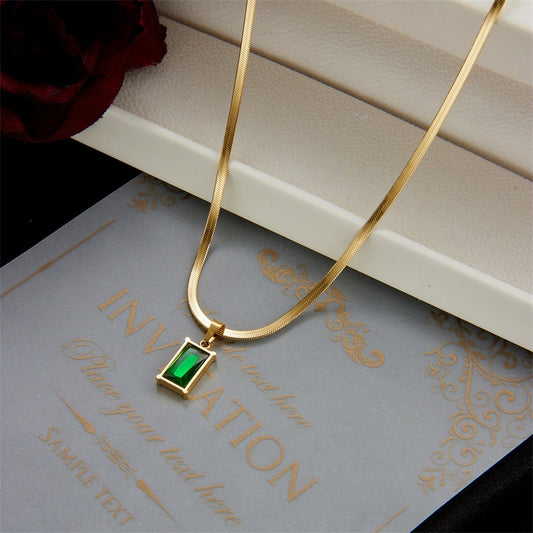 The Emerald Blade Necklace