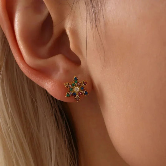 The Lumina Snowflake Studs