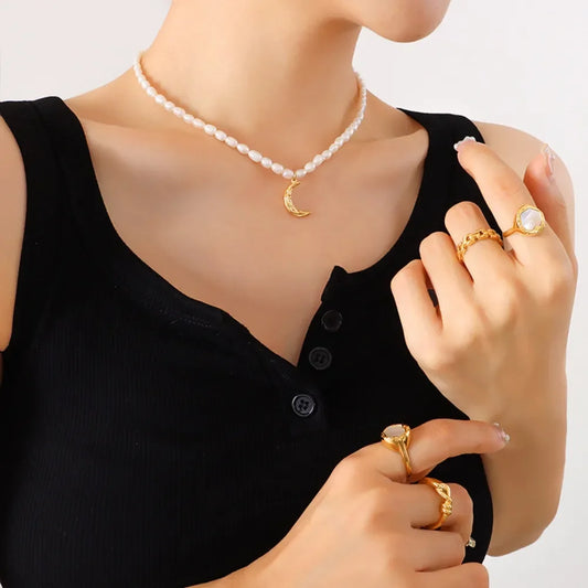 Title The Lunar Pearl Necklace