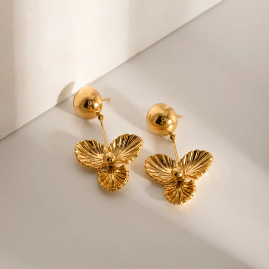 The Gilded Petal Dangle Earrings