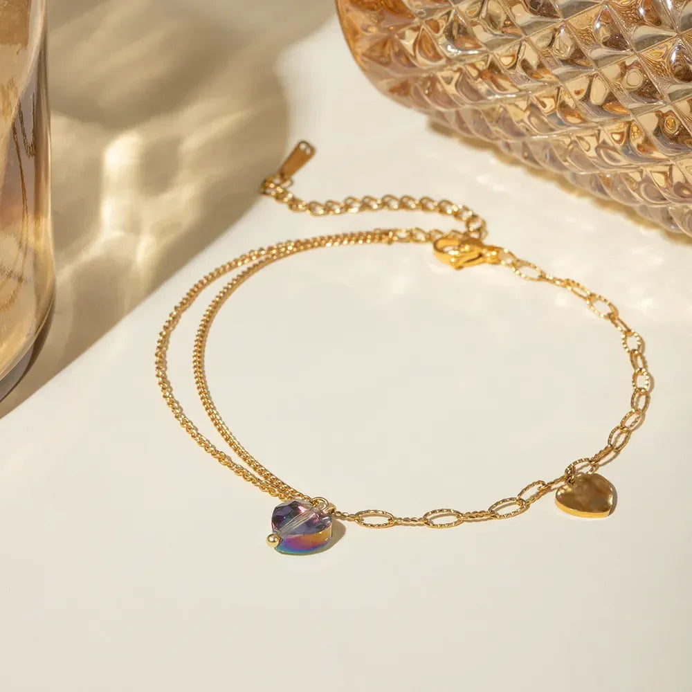 The Crystal Heart Anklet