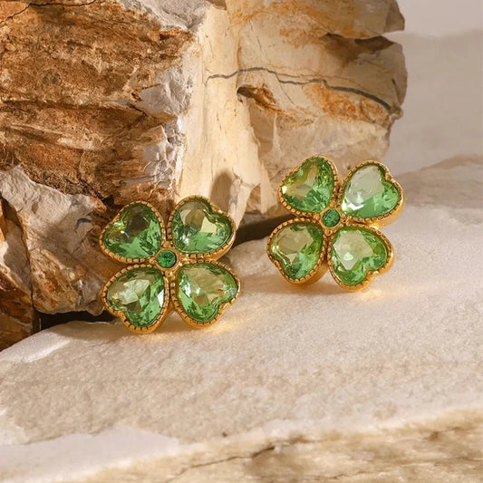The Emerald Clover Earring