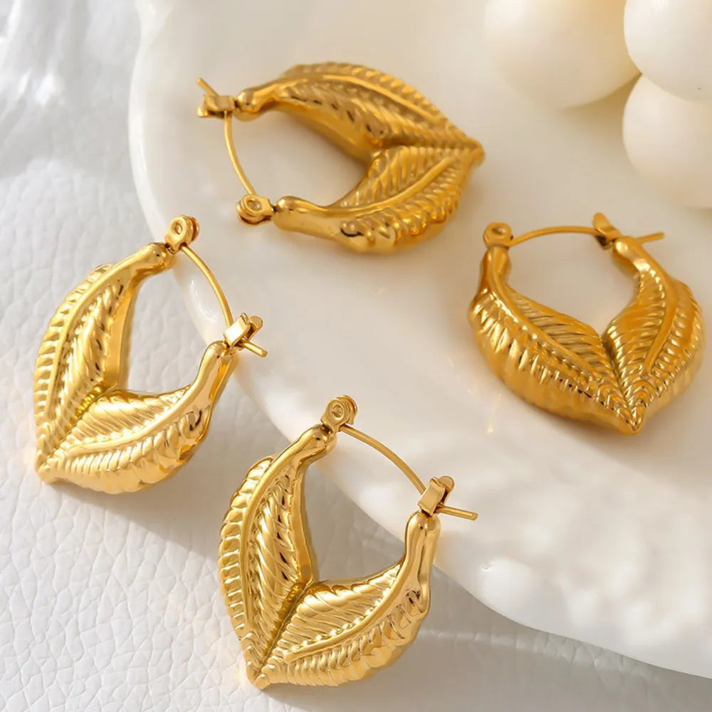 The Aurea Leaf Hoops