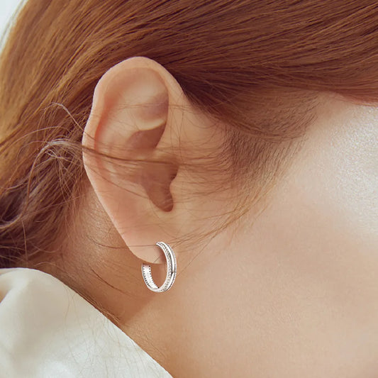 The Radiant Moissanite C-Hoops