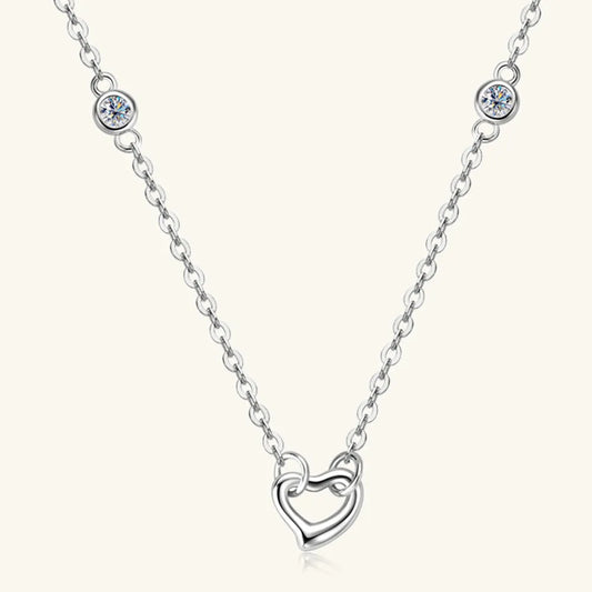 The Interlocking Heart Moissanite Necklace