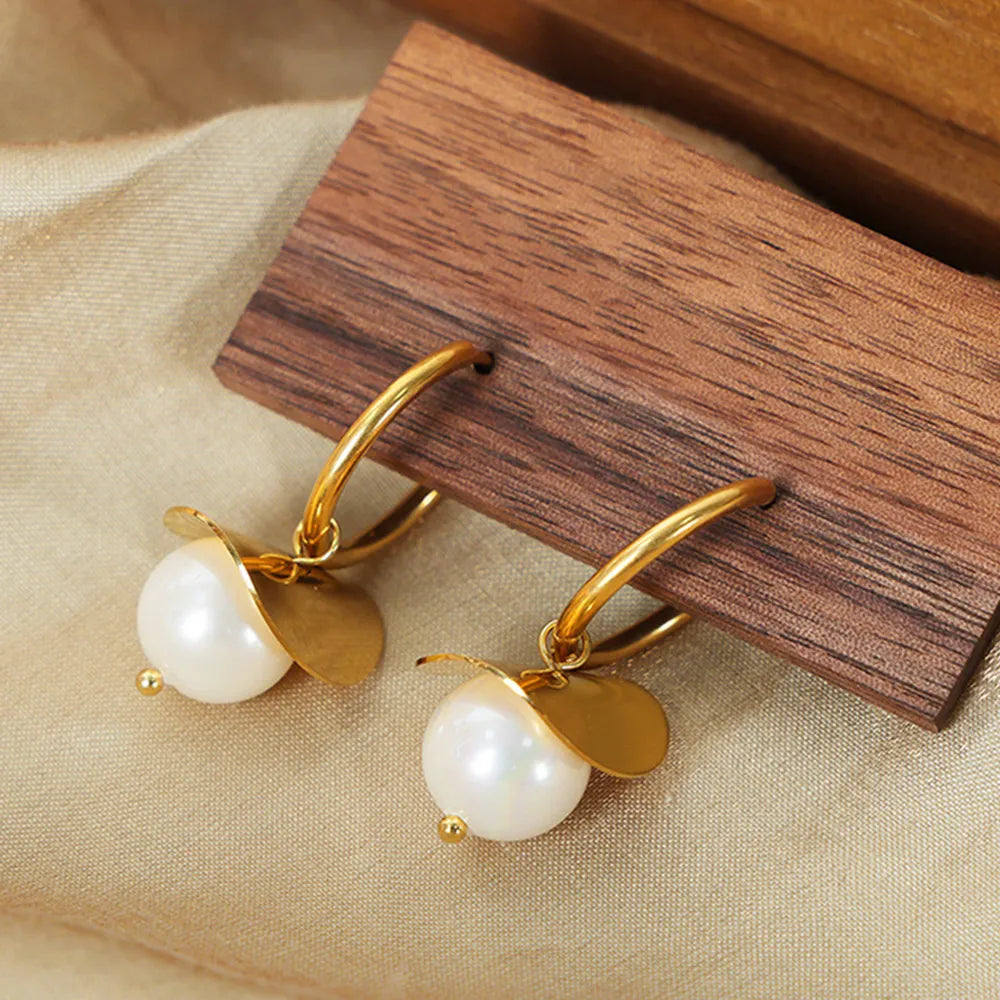 The Gilded Petal Dangle Earrings