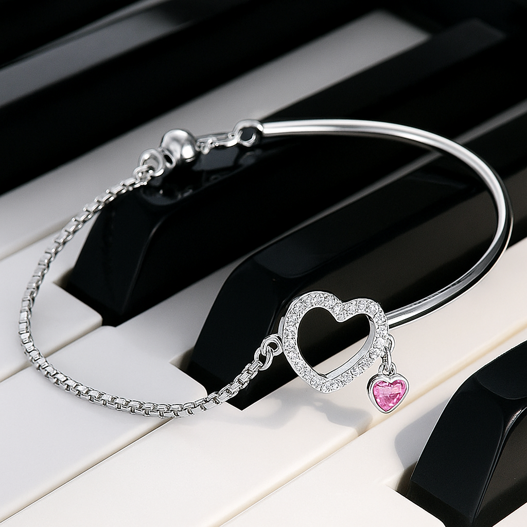 The Heart's Embrace Bangle Bracelet
