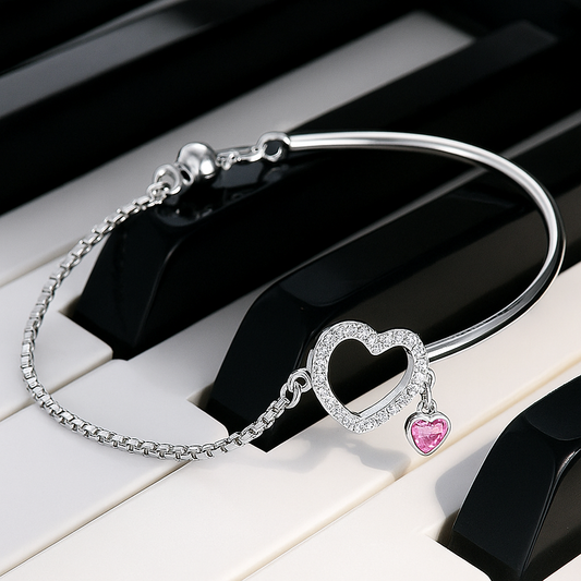The Heart's Embrace Bangle Bracelet