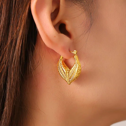 The Aurea Leaf Hoops