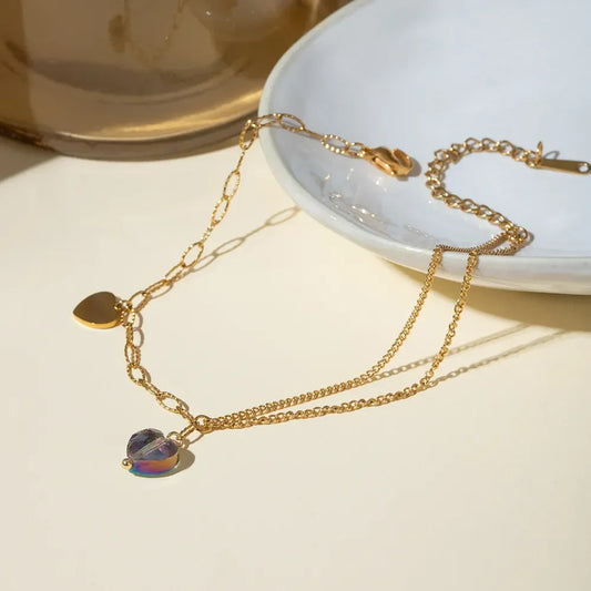 The Crystal Heart Anklet