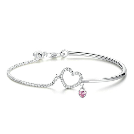 The Heart's Embrace Bangle Bracelet
