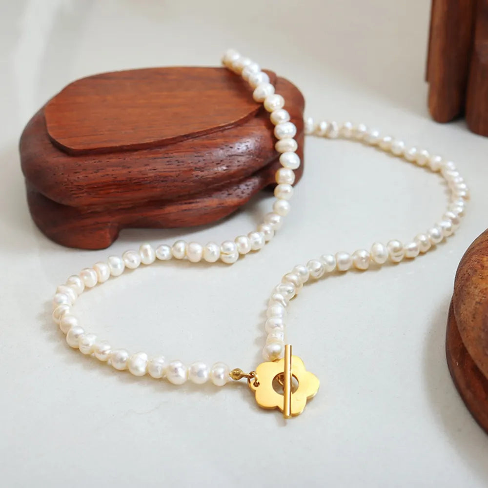 The Flora Pearl Toggle Necklace