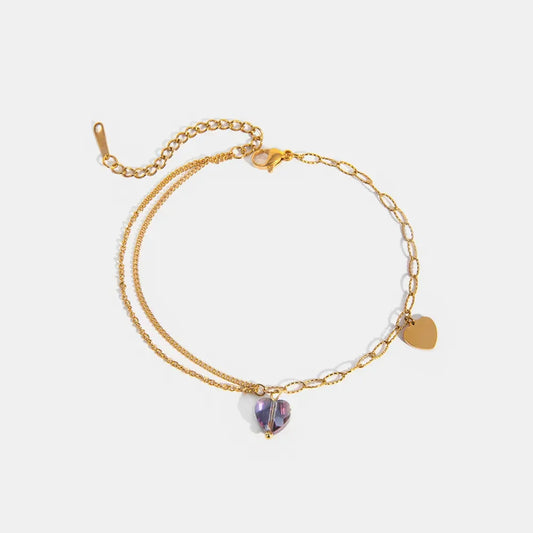 The Crystal Heart Anklet