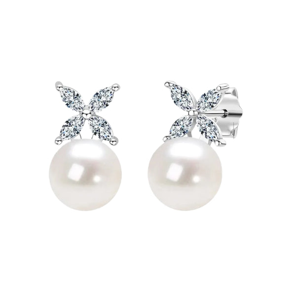The Clover Pearl Drop Earrings