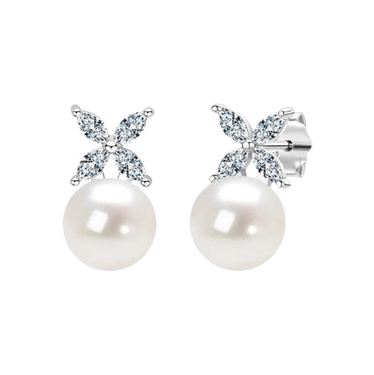 The Clover Pearl Drop Earrings