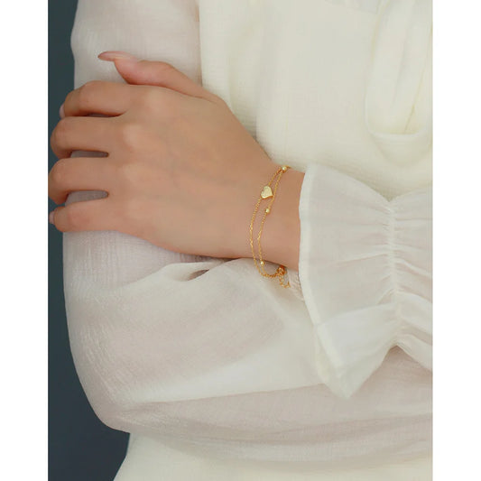 The Double-Layer Heart Bracelet